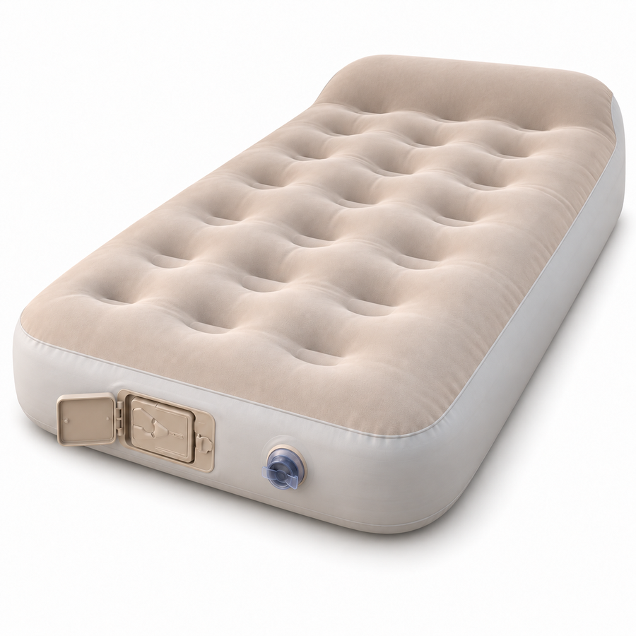  Single Inflatable Air Mattress with Pillow & Pump - مرتبة هوائية فردية قابلة للنفخ مع وسادة ومضخة هواء