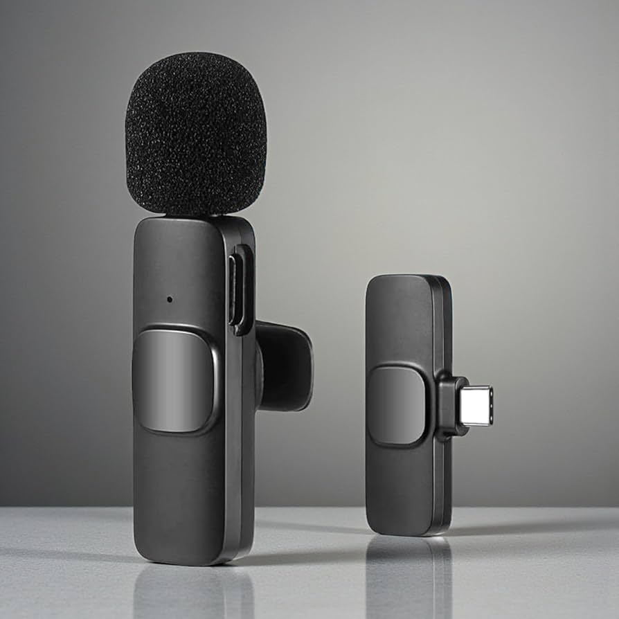 K8 Dual-Plug Wireless Lavalier Mic (Type-C + Lightning)
