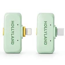 Hollyland Lark A1 Combo Wireless Microphone Mint Green with USB-C & Lightning Receivers