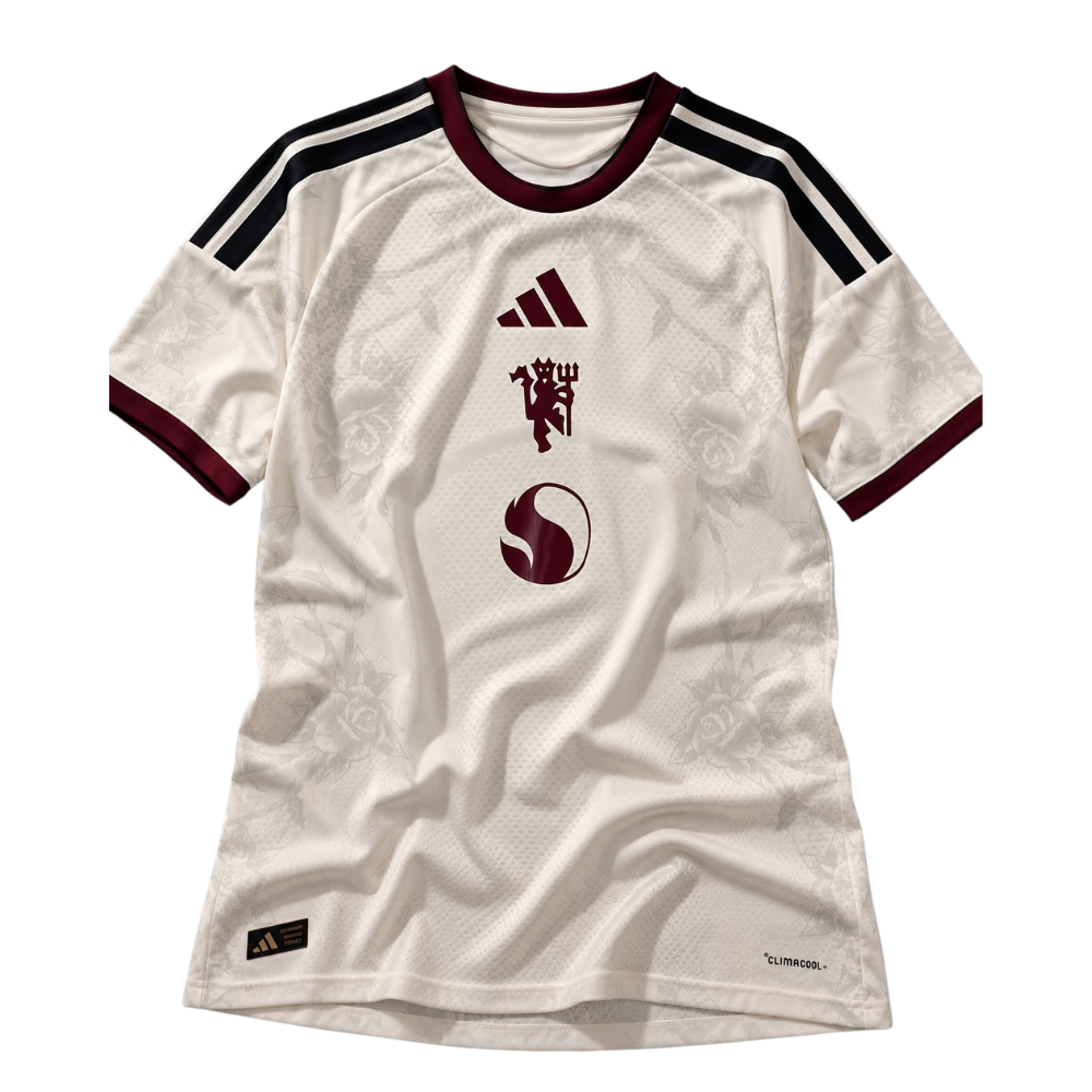 Man United Third Kit 26/2027 White With Red