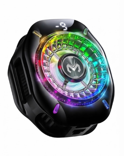 CX10 Magnetic Semiconductor Phone Cooler Fan with RGB Lighting & Temperature Display