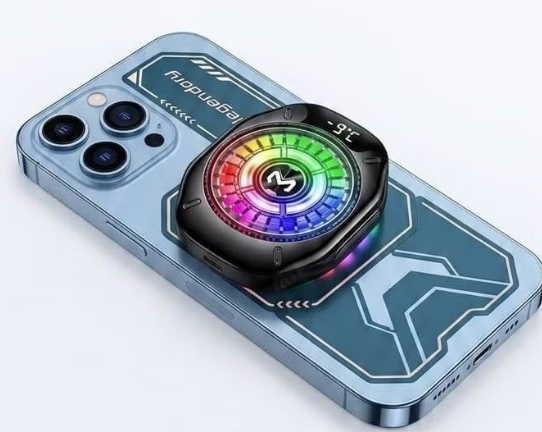 CX10 Magnetic Semiconductor Phone Cooler Fan with RGB Lighting & Temperature Display