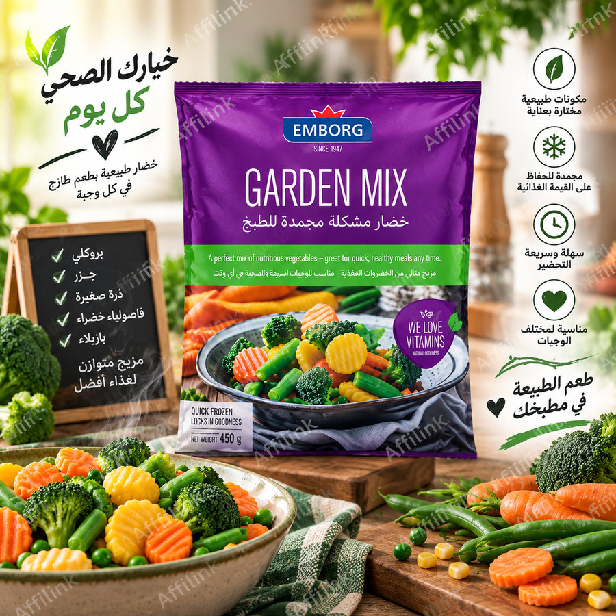 إمبورغ خضار مشكلة مجمدة للطبخ – Garden Mix