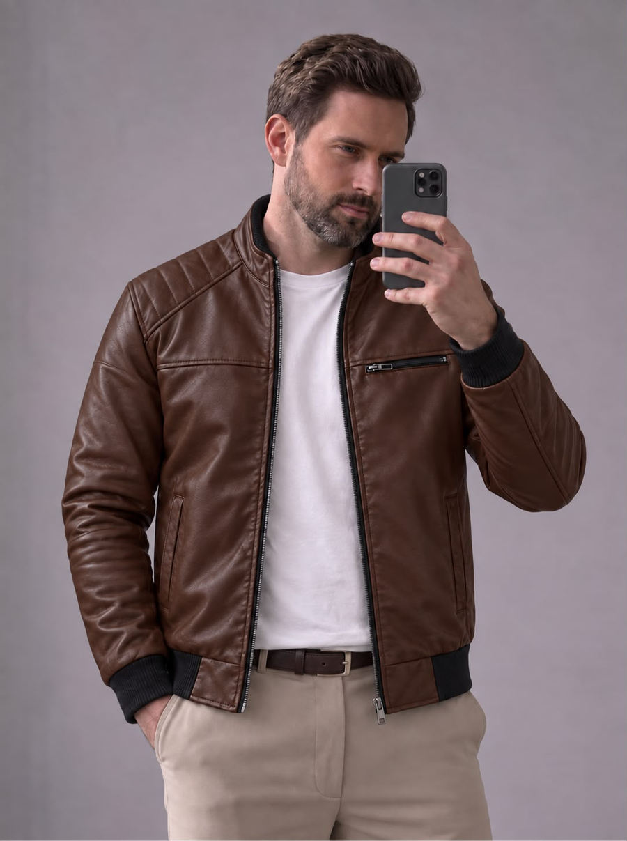 Leather Coat | جاكت جلد كوت