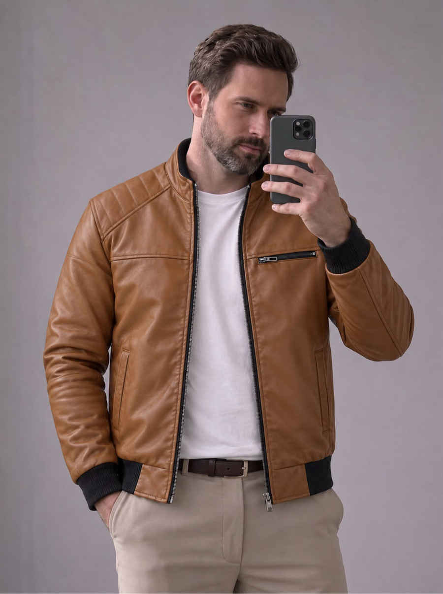 Leather Coat | جاكت جلد كوت