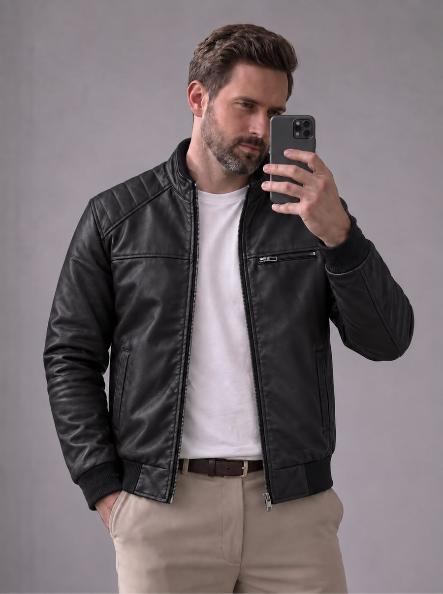 Leather Coat | جاكت جلد كوت