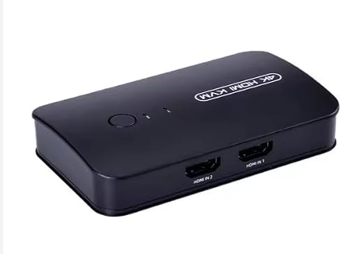 AVVA HDMI KVM Switch for 2 PCs, Supports HD Monitor, Keyboard, Mouse, 4K@30Hz