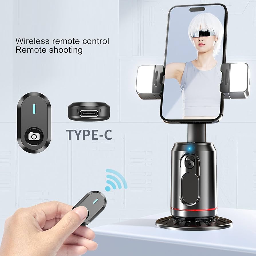 Q-02 stand Auto Face Tracking Tripod 360° Rotating Auto Tracking Phone Stand