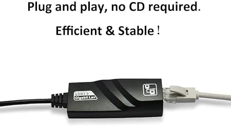 USB Network Adapter USB 3.0 to RJ45 10/100/1000 Gigabit Ethernet LAN Network Adapter for Windows , Mac OS, Linux, Chrome OS & More 
