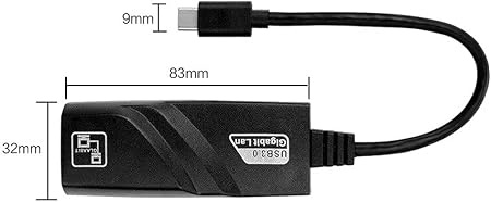 USB Type C 3.0 to Ethernet Adapter RJ45 Gigabit LAN 10/100/1000 Mbps