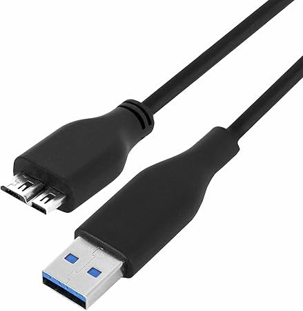 2Pcs  external hard disk usb 3.0 data cable for hard disk and charger tablet super speed 50cm - black