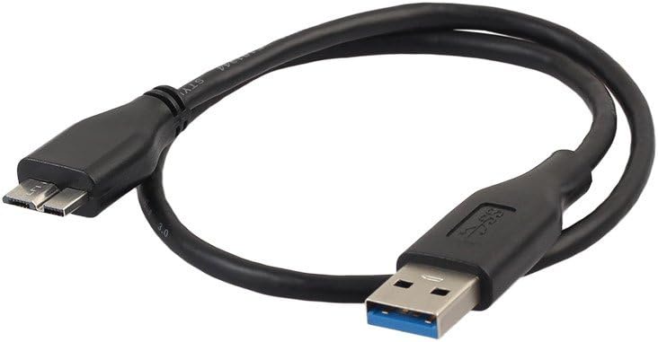 2Pcs  external hard disk usb 3.0 data cable for hard disk and charger tablet super speed 50cm - black