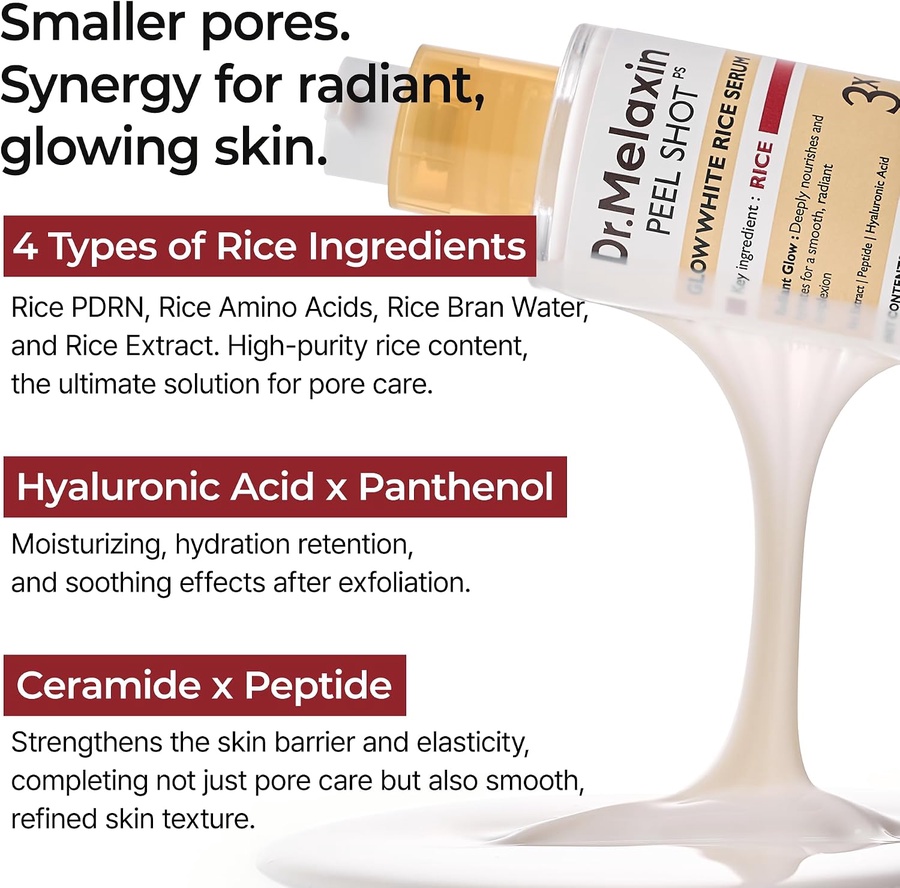 Dr.Melaxin PEEL SHOT GLOW WHITE RICE SERUM 30ml