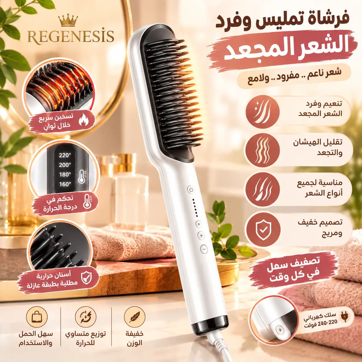 فرشاة تمليس وفرد الشعر
