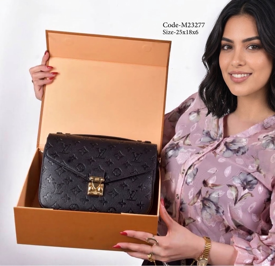 Louis Vuitton Pochette Métis Empreinte Leather Bag Mirror Quality With Box