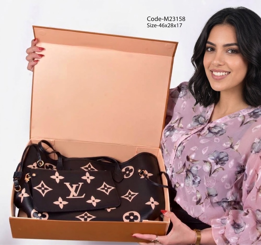 Louis Vuitton Neverfull MM Monogram Empreinte Bicolor Tote Bag Mirror Quality With Box