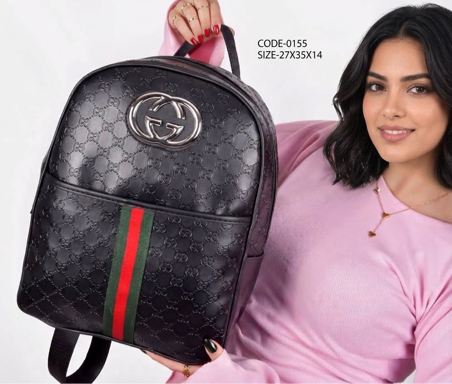 Gucci Ophidia GG Monogram Backpack With Web Stripe & Interlocking Logo