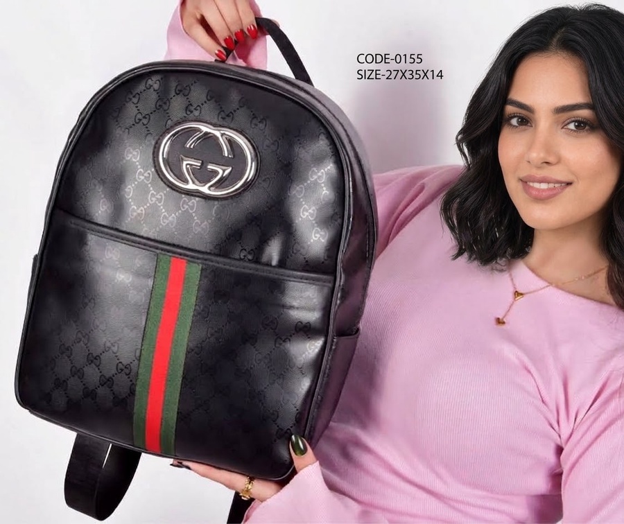 Gucci Ophidia GG Monogram Backpack With Web Stripe & Interlocking Logo