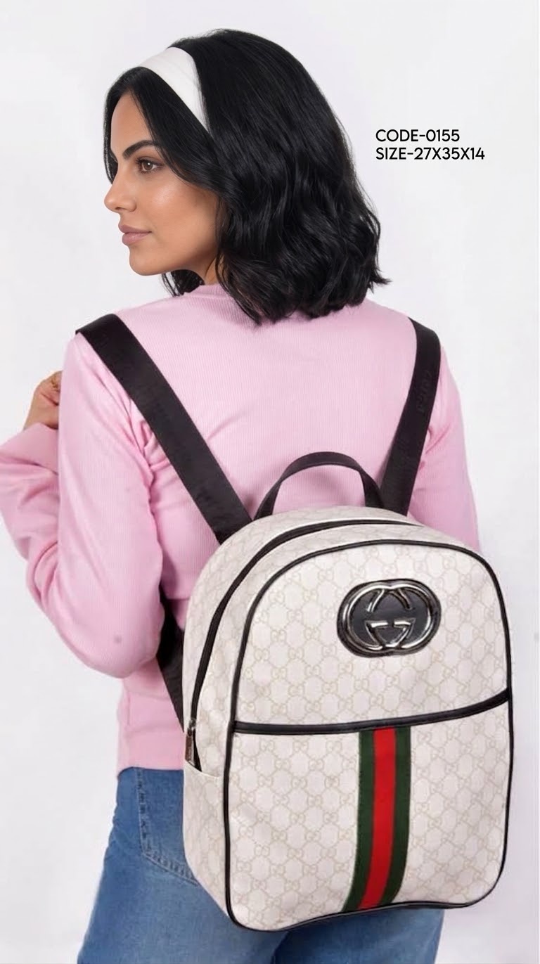 Gucci Ophidia GG Monogram Backpack With Web Stripe & Interlocking Logo