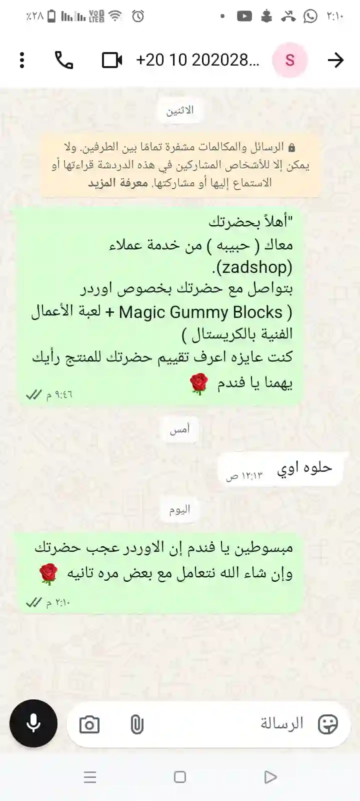 رأي عميلة في مجموعة الأعمال الفنية وجامي بلوكس