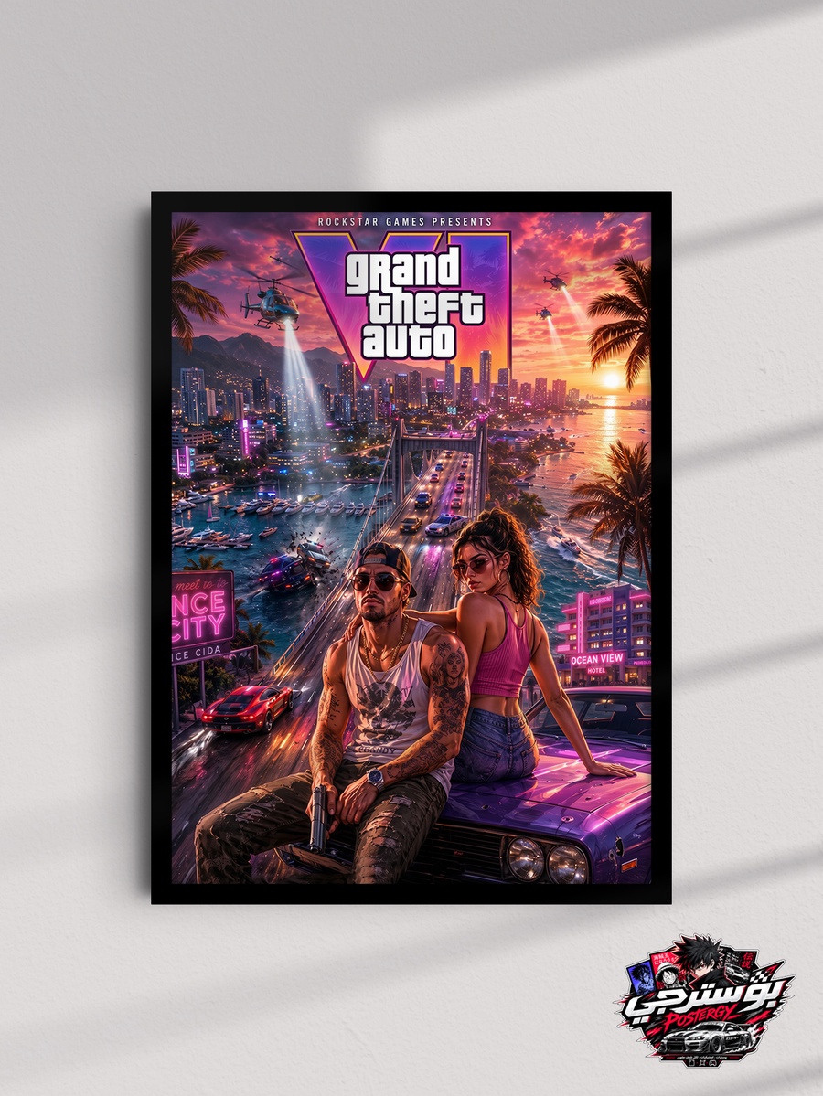 بوستر GTA 6 – Vice City | Grand Theft Auto VI Poster