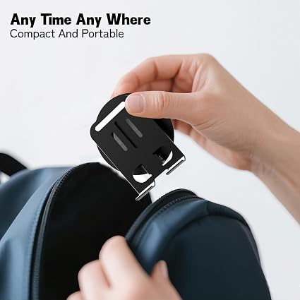Metal Cell Phone Stand for Desk, Multi-Angel Adjustable 360° Rotation Desktop Phone Foldable Mobile Phone Stand,