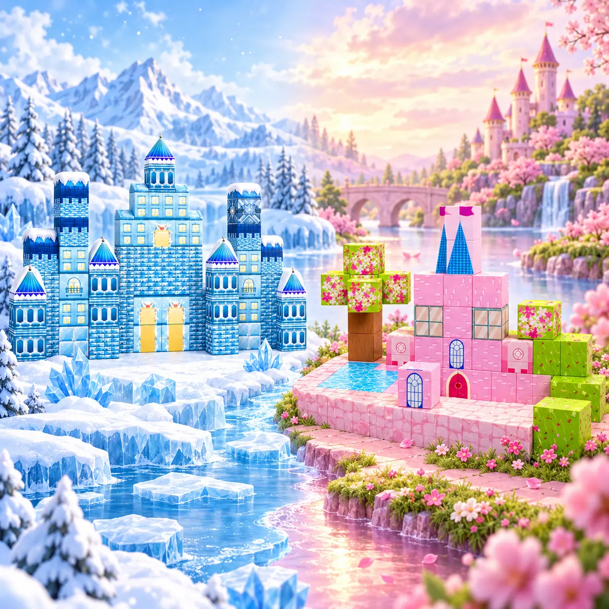 مكعبات ماين كرافت المغناطيسية للبنات | Minecraft Magnetic Blocks for Girls