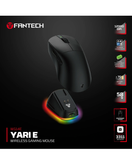 Fantech WG14E Yari E Tri-Mode Wireless Gaming Mouse