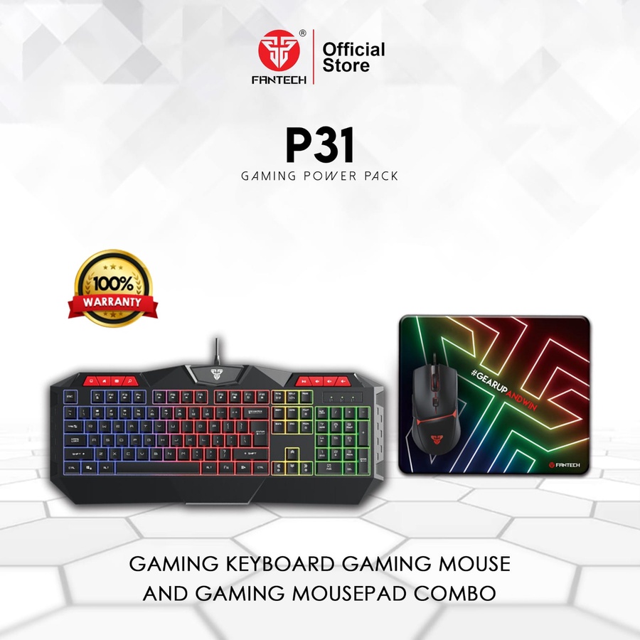 Fantech Hero Bundle P31 3-in-1 Gaming Combo – Keyboard, Mouse & Mouse Pad