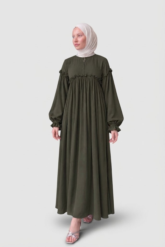 دريس نص سوسته حريمي | Women's Half-Zip Dress