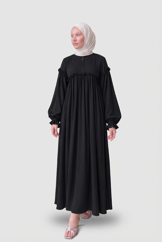 دريس نص سوسته حريمي | Women's Half-Zip Dress
