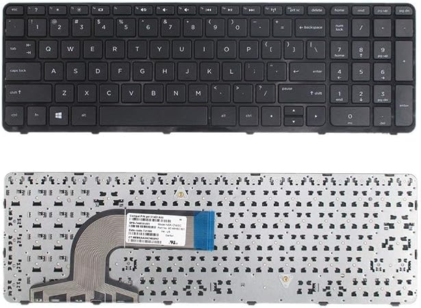 Keyboard with Frame Compatible for HP Pavilion 15-d 15-f 15-g 15-r 15-e 15-f387wm 15-d035dx 15-f233wm 15-f272wm 15-ay012dx 15-f010wm 15-n290nr 15-e 15-f222wm 15-f271wm US Layout