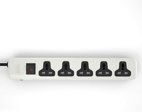 iLOCK power strip 5 universal outlets with switch basic - 2 Meter