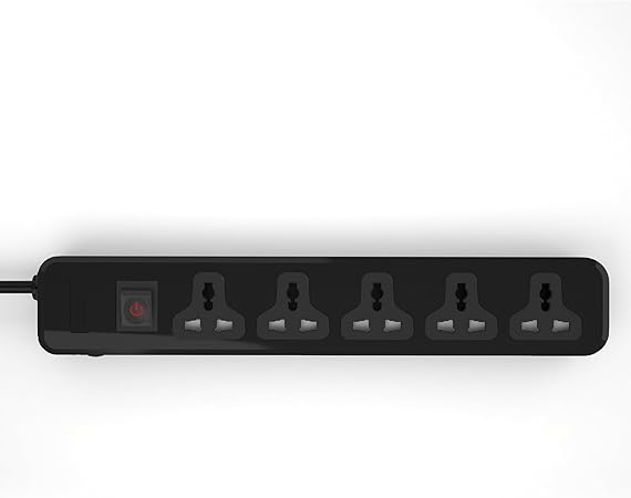 iLOCK power strip 5 universal outlets with switch basic - 2 Meter