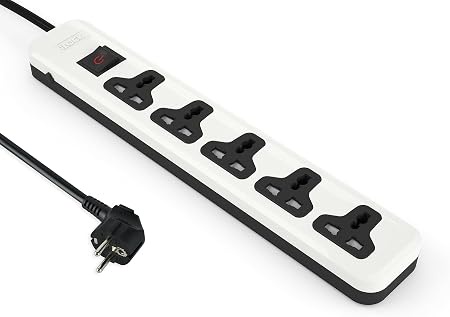 iLOCK power strip 5 universal outlets with switch basic - 2 Meter