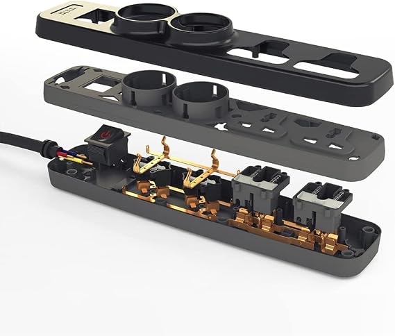 iLOCK power strip 4 outlets (2 schuko sockets + 2 universal sockets)