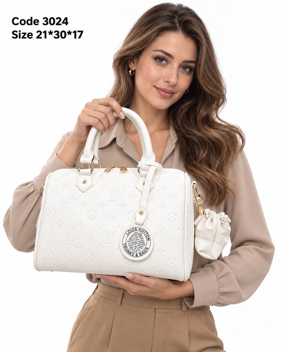 Louis Vuitton Speedy 30 Empreinte Leather Bag With Trunks & Bags Charm and Mini Pouch