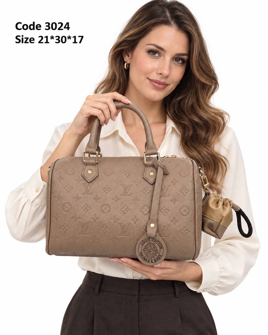 Louis Vuitton Speedy 30 Empreinte Leather Bag With Trunks & Bags Charm and Mini Pouch