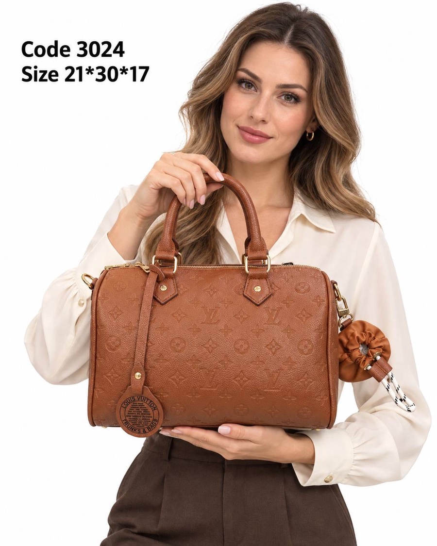 Louis Vuitton Speedy 30 Empreinte Leather Bag With Trunks & Bags Charm and Mini Pouch