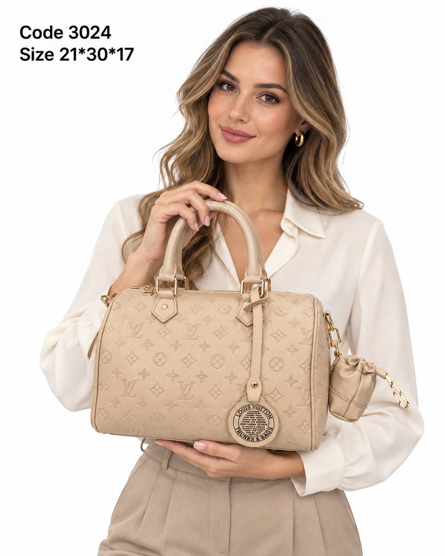Louis Vuitton Speedy 30 Empreinte Leather Bag With Trunks & Bags Charm and Mini Pouch