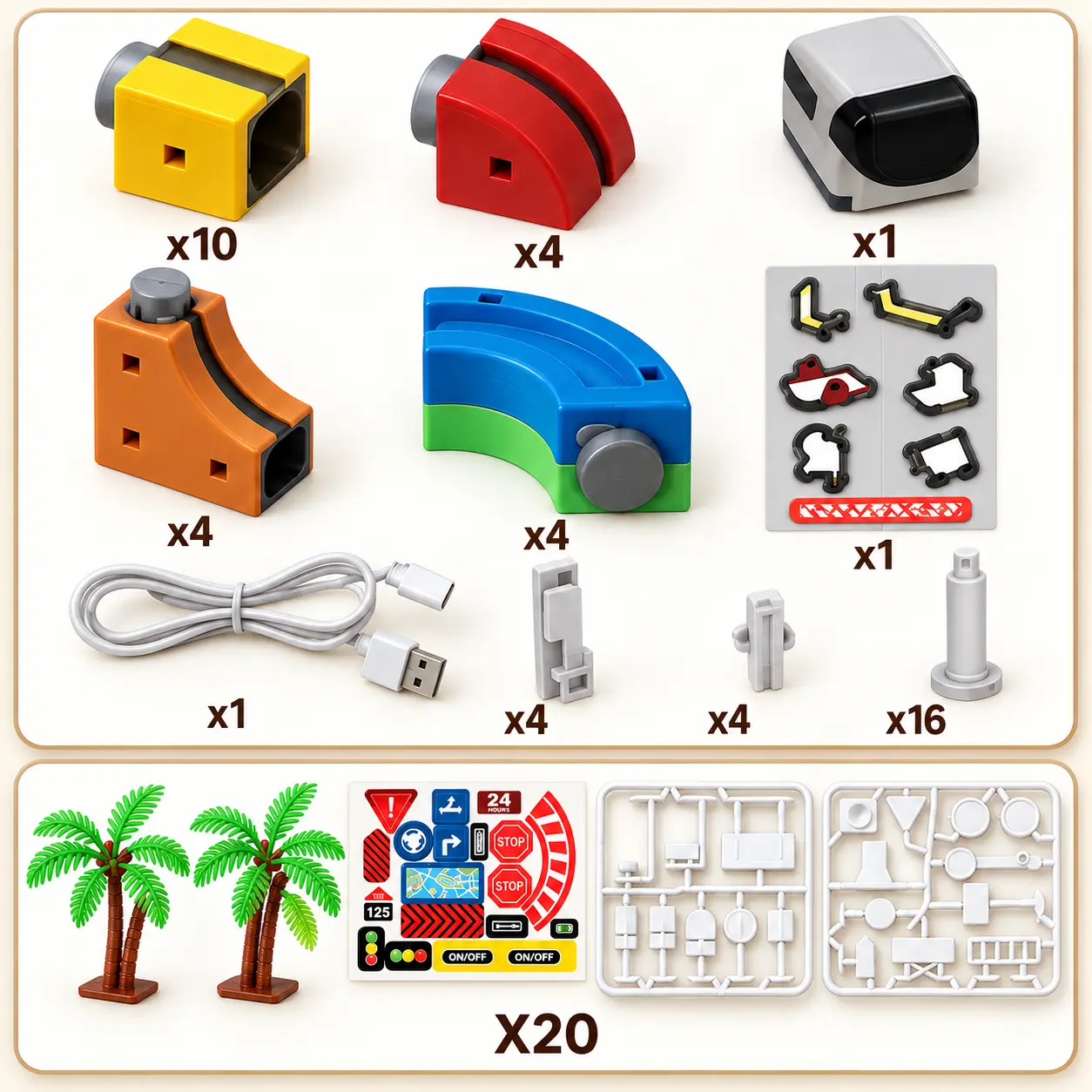 مسار القطار المغناطيسي – 69 قطعة | Magnetic Track Builder Train Set