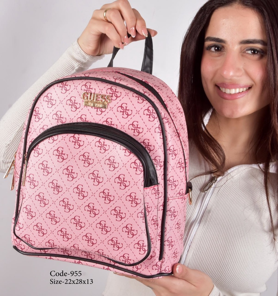 Guess Mini 4G Monogram Dome Backpack With Front Zip Pocket