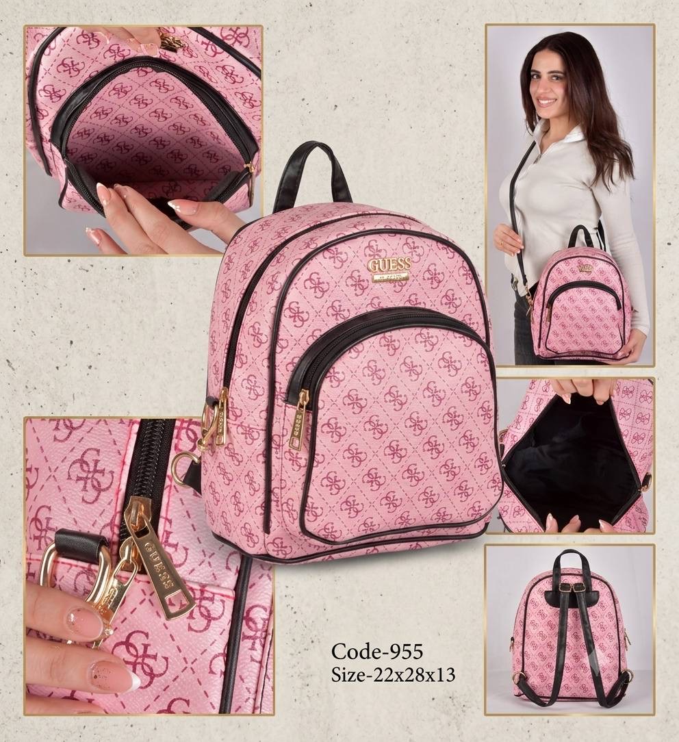 Guess Mini 4G Monogram Dome Backpack With Front Zip Pocket