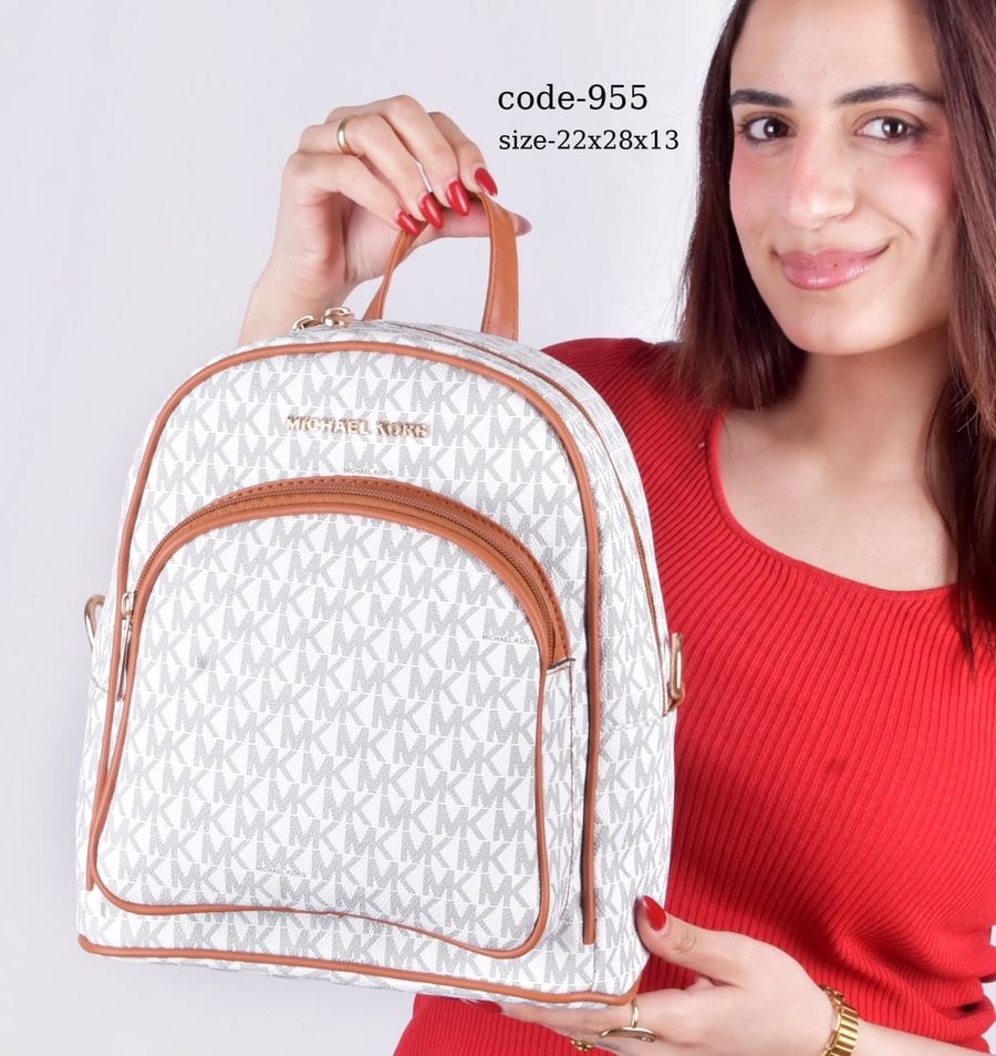 Michael Kors Mini Monogram Dome Backpack With Stamped Lining & Hardware