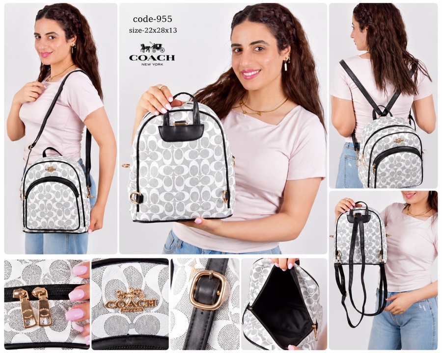 Coach Mini Signature Dome Backpack With Stamped Lining & Hardware