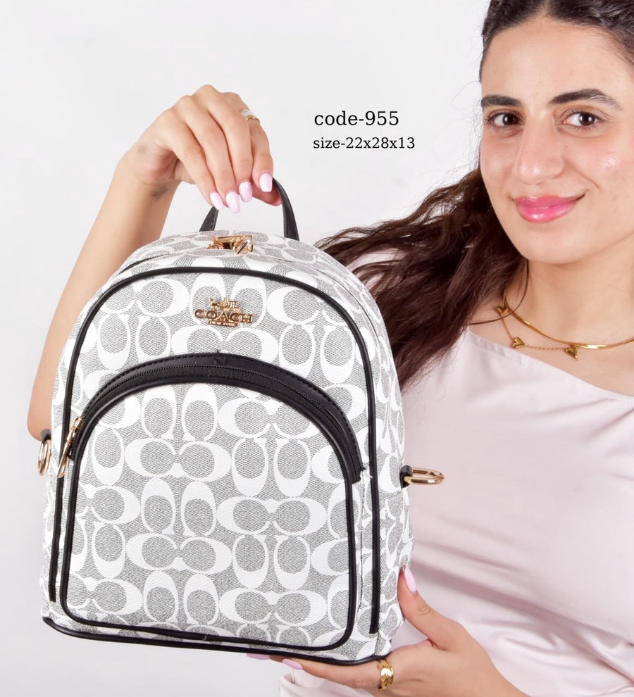 Coach Mini Signature Dome Backpack With Stamped Lining & Hardware
