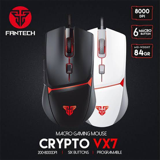 Fantech CRYPTO II VX7v2 Wired Gaming Mouse – USB (Black)
