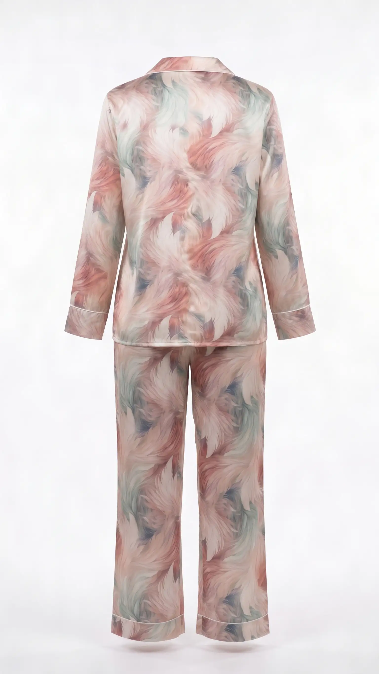 Ethereal Blush – Premium Satin Pajama Set