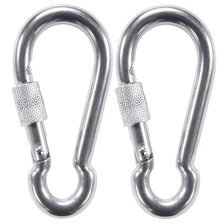 2-Piece Screw-Lock Carabiner Clip Set