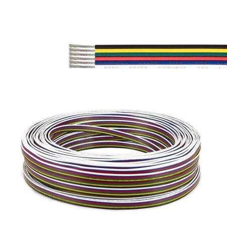 LED Strips Connecting Cable 6 Wire 26AWG 1 meter